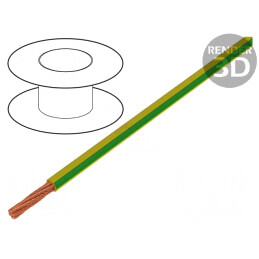 Cablu LifY Cu 1x25mm2 PVC galben-verde 450V/750V