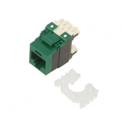 Soclu RJ45 8P8C Cat 6a Verde 22-26AWG | Electronic-mag.ro | Componente Electronice