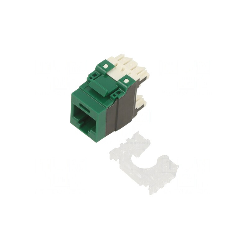Soclu RJ45 8P8C Cat 6a Verde 22-26AWG | Electronic-mag.ro | Componente Electronice