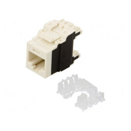 Soclu RJ45 Cat 6a 8p8c Alb IDC | Electronic-mag.ro | Componente Electronice