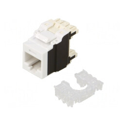 Soclu RJ45 Cat 6a Alb IDC | Electronic-mag.ro | Componente Electronice