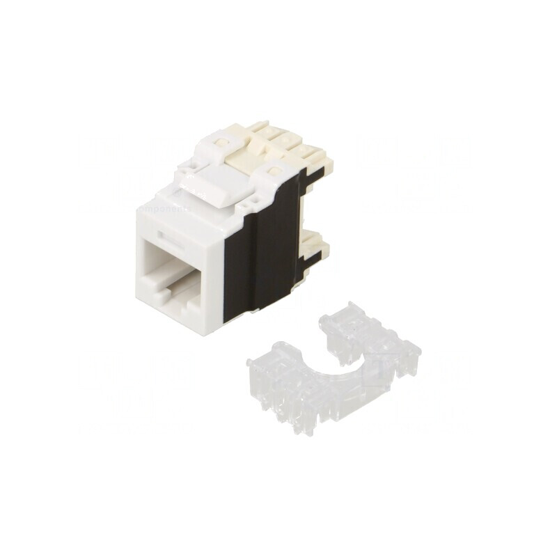 Soclu RJ45 Cat 6a Alb IDC | Electronic-mag.ro | Componente Electronice