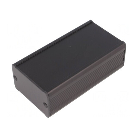 Carcasă aluminiu neagră TUF 55x100x35mm | Electronic-mag.ro | Componente Electronice