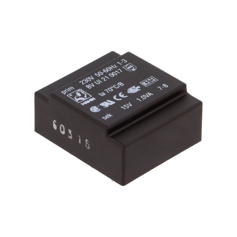 Transformator încapsulat 1VA 230V 15V 67mA PCB | Electronic-mag.ro | Componente Electronice Transformator încapsulat 1VA 230V 15V 67mA PCB | Electronic-mag.ro | Componente Electronice