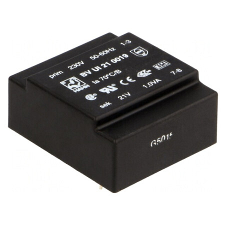 Transformator Încapsulat 1VA 230V 21V 47mA PCB | Electronic-mag.ro | Componente Electronice
