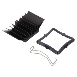 Radiator negru cu aripioare BGA 31x31mm | Electronic-mag.ro | Componente Electronice
