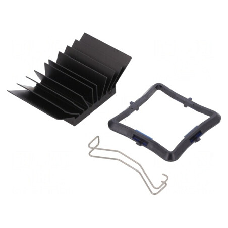 Radiator negru cu aripioare BGA 31x31mm | Electronic-mag.ro | Componente Electronice