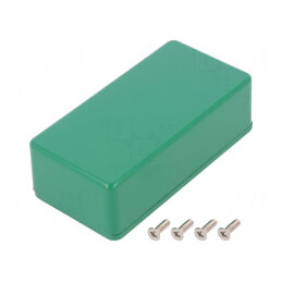 Carcasă universală aluminiu verde 50x100x31mm | Electronic-mag.ro | Componente Electronice