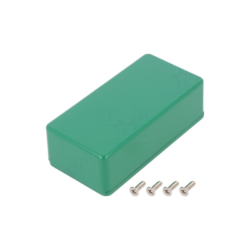 Carcasă universală aluminiu verde 50x100x31mm | Electronic-mag.ro | Componente Electronice