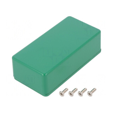 Carcasă universală aluminiu verde 50x100x31mm | Electronic-mag.ro | Componente Electronice
