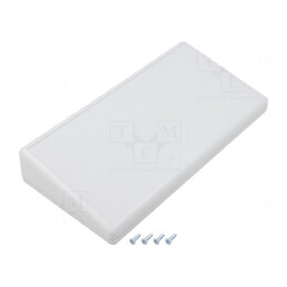Carcasă desktop gri IP54 220x110x40mm ABS | Electronic-mag.ro | Componente Electronice