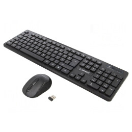 Kit de Birou Wireless Slim USB Negru DE Layout | Electronic-mag.ro | Componente Electronice