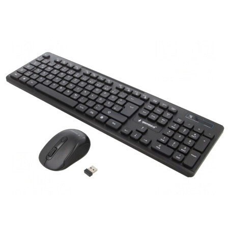 Kit de Birou Wireless Slim USB Negru DE Layout | Electronic-mag.ro | Componente Electronice