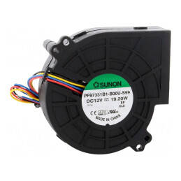 Ventilator DC Blower 12V 97x95x33mm 72m3/h 58dBA | Electronic-mag.ro | Componente Electronice