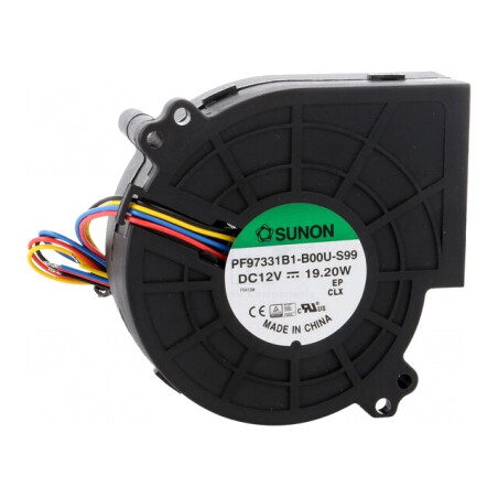 Ventilator DC Blower 12V 97x95x33mm 72m3/h 58dBA | Electronic-mag.ro | Componente Electronice