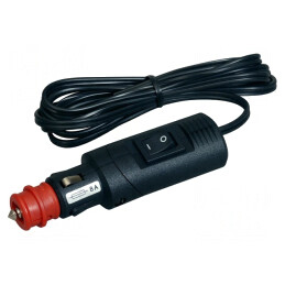 Mufă Brichetă Auto 8A 12-24V DC Neagră 2m | Electronic-mag.ro | Componente Electronice
