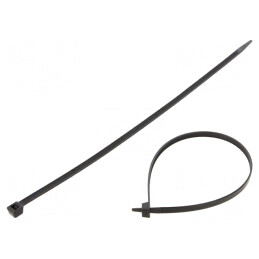 Colier de strângere negru 368mm x 7,6mm poliamidă 540N | Electronic-mag.ro | Componente Electronice