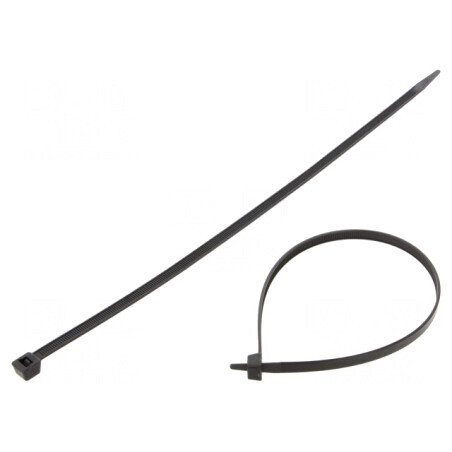Colier de strângere negru 368mm x 7,6mm poliamidă 540N | Electronic-mag.ro | Componente Electronice