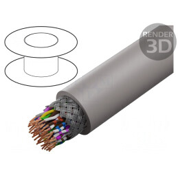 Cablu UNITRONIC LiHCH TP 25x2x0.14mm2 LSZH Gri-Bej 60V | Electronic-mag.ro | Componente Electronice