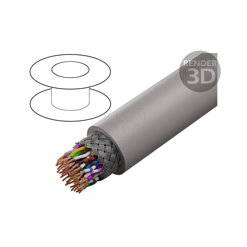 Cablu UNITRONIC LiHCH TP 25x2x0.14mm2 LSZH Gri-Bej 60V | Electronic-mag.ro | Componente Electronice