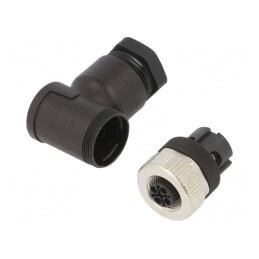 Conector M12 Mufă Mamă 4 Pin Filet Interior | Electronic-mag.ro | Componente Electronice