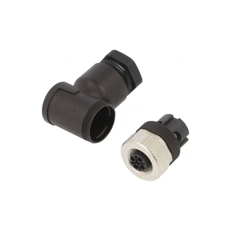 Conector M12 Mufă Mamă 4 Pin Filet Interior | Electronic-mag.ro | Componente Electronice