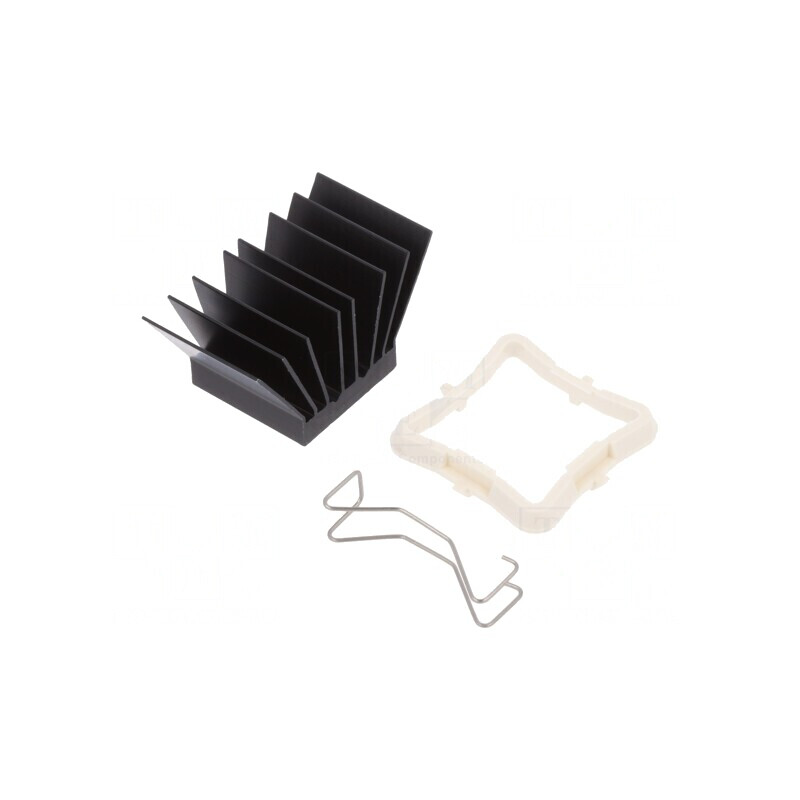 Radiator extrudat cu aripioare BGA negru 21x21mm | Electronic-mag.ro | Componente Electronice