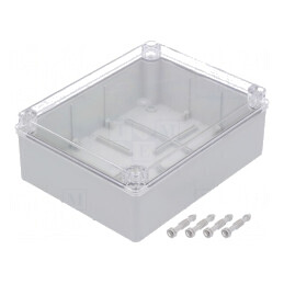 Carcasă Universală Gri IP65 190x240x90mm | Electronic-mag.ro | Componente Electronice