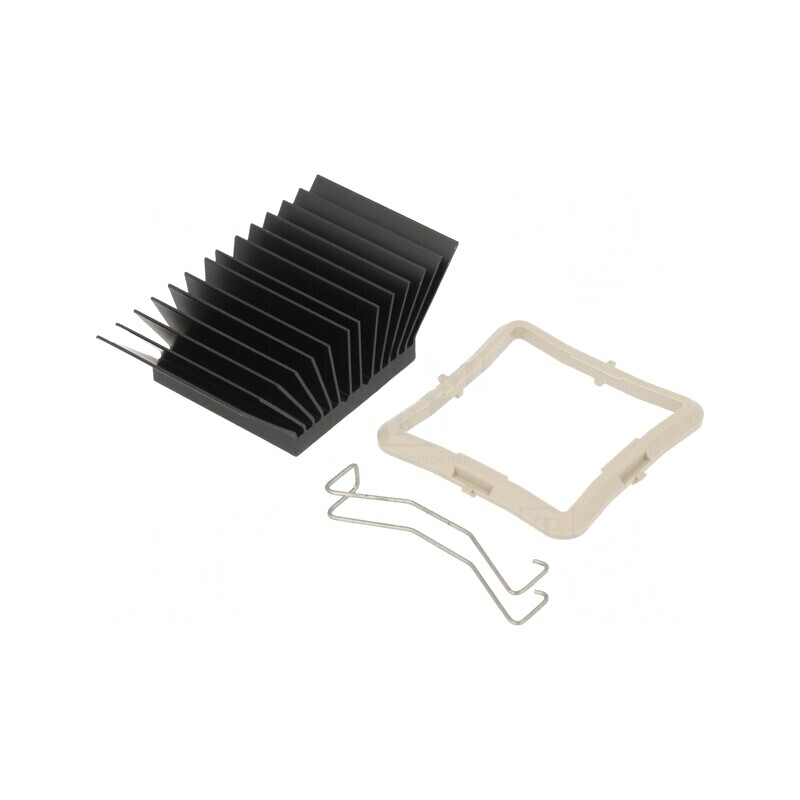 Radiator Extrudat cu Aripioare BGA Negru 35mm x 35mm | Electronic-mag.ro | Componente Electronice