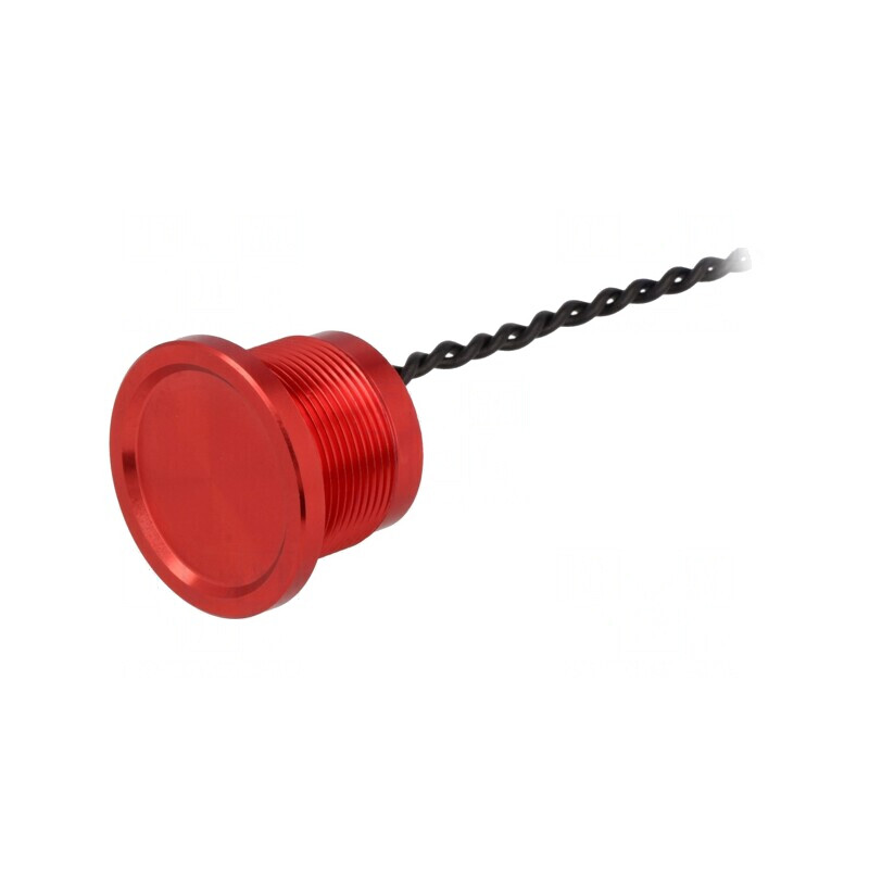 Comutator piezoelectric roșu SPST-NO 0.2A 24V | Electronic-mag.ro | Componente Electronice