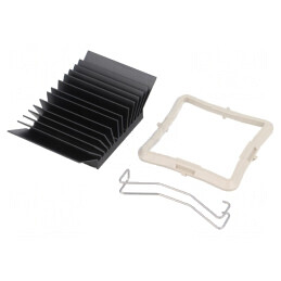 Radiator extrudat cu aripioare BGA negru 35mm x 35mm | Electronic-mag.ro | Componente Electronice