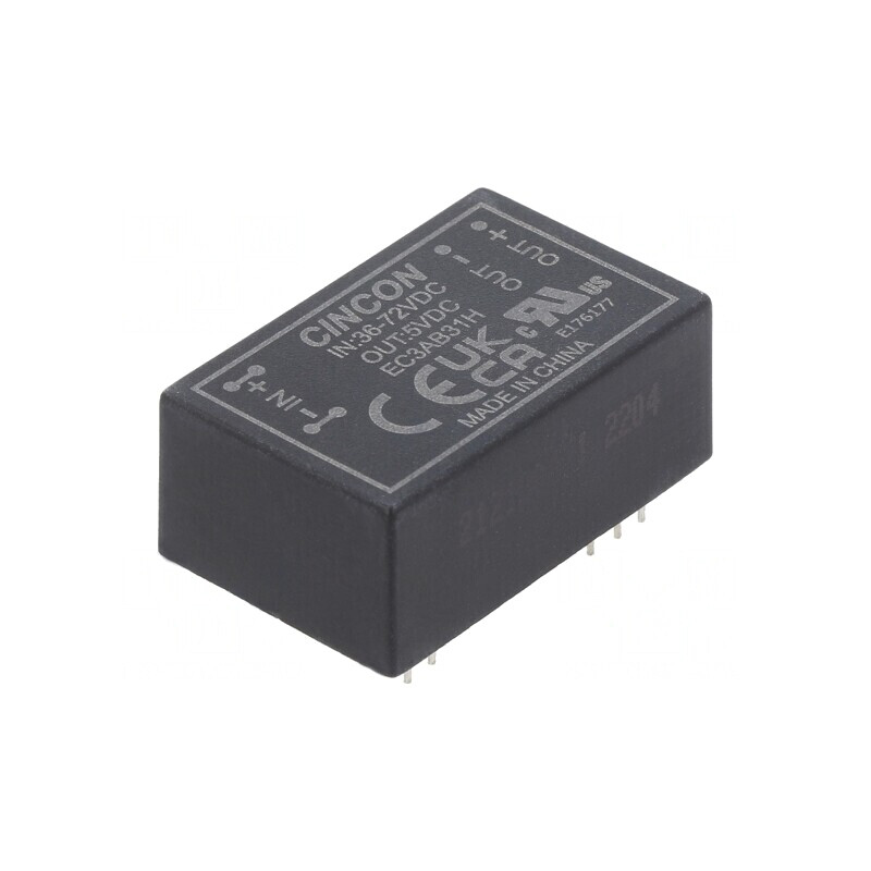Convertor DC/DC 3W 36-72V la 5V 600mA DIP24 | Electronic-mag.ro | Componente Electronice