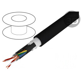 Cablu: DMX | Fir: litat | 2x2x0,22mm2 + 3G2,5mm2 | 110Ω | -30÷70°C | 400217