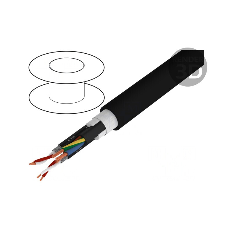 Cablu DMX Litat 2x2x0,22mm2 3G2,5mm2 110Ω -30÷70°C | Electronic-mag.ro | Componente Electronice