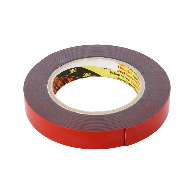 Bandă de Fixare Acrilică Gri Închis 19mm x 5.5m 3M | Electronic-mag.ro | Componente Electronice