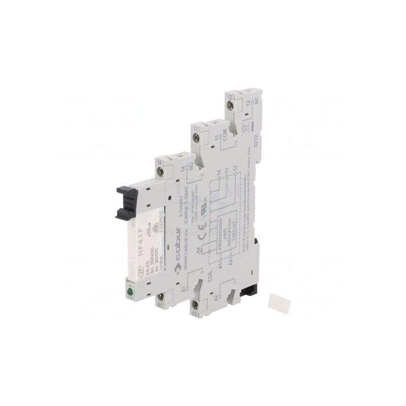 Releu Intermediar SPDT 24V AC/DC pentru Șină DIN | Electronic-mag.ro | Componente Electronice