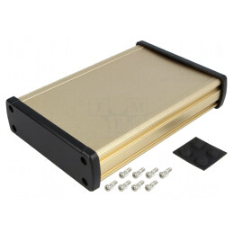 Carcasă Universală Aluminiu Aurit 113.7x169x35.2mm | Electronic-mag.ro | Componente Electronice