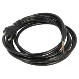 Cablu Alimentare Negru 3.8m 16A 2x1.5mm2 | Electronic-mag.ro | Componente Electronice
