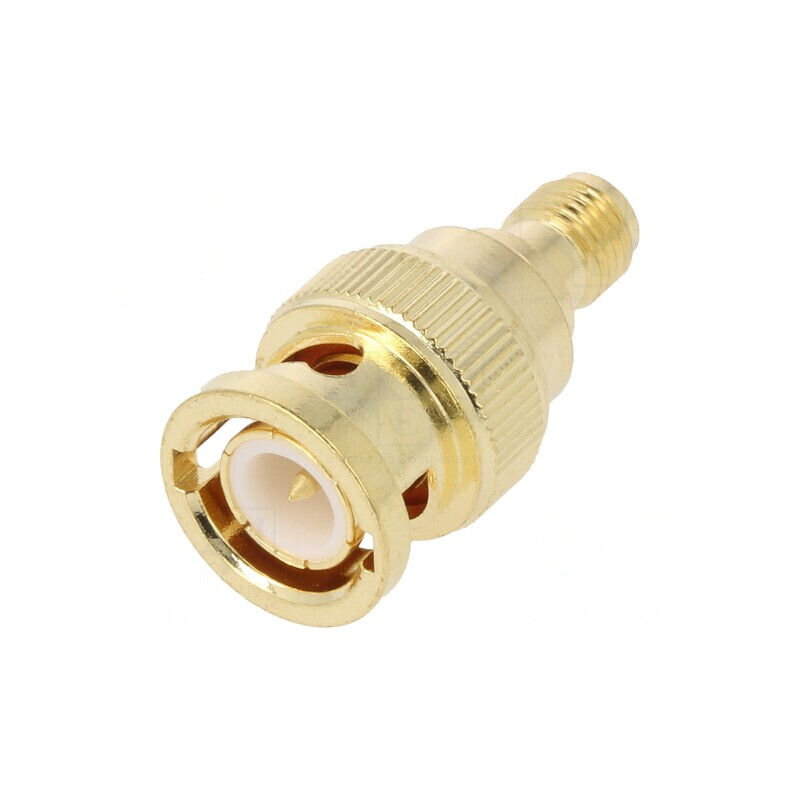 Adaptor BNC SMA Izolație PTFE 50Ω Aurit | Electronic-mag.ro | Componente Electronice
