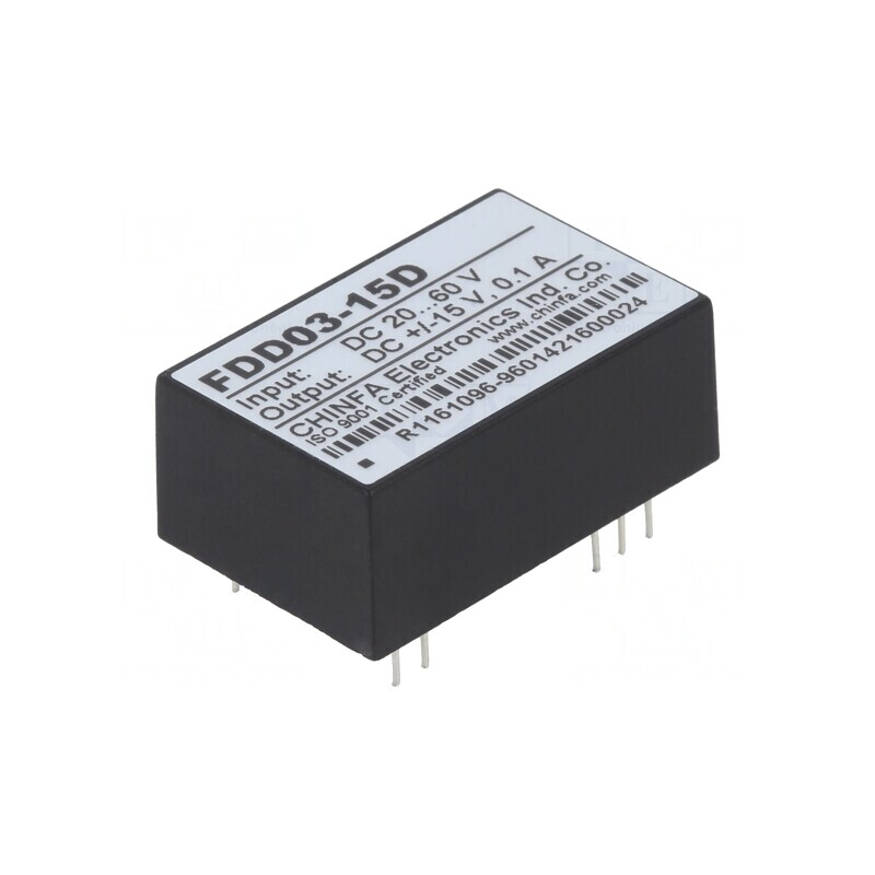 Convertor DC/DC 3W 20-60V la 15V/-15V | Electronic-mag.ro | Componente Electronice