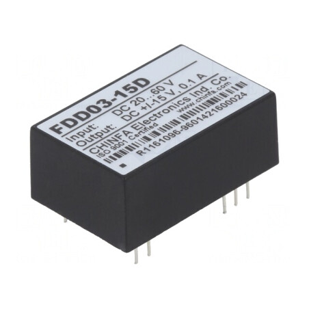 Convertor DC/DC 3W 20-60V la 15V/-15V | Electronic-mag.ro | Componente Electronice