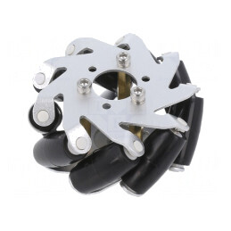 Roată Stânga Înşurubare 65mm cu Acoperire din Gumă | Electronic-mag.ro | Componente Electronice