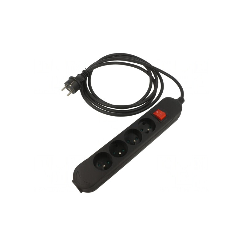 Prelungitor alimentare 4 prize PVC negru 3m 16A | Electronic-mag.ro | Componente Electronice Prelungitor alimentare 4 prize PVC negru 3m 16A | Electronic-mag.ro | Componente Electronice