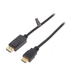 Cablu DisplayPort 1.2 la HDMI 2m Negru | Electronic-mag.ro | Componente Electronice