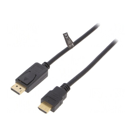 Cablu DisplayPort 1.2 la HDMI 2m Negru | Electronic-mag.ro | Componente Electronice