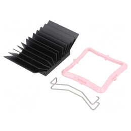 Radiator extrudat cu aripioare BGA negru 30x30mm | Electronic-mag.ro | Componente Electronice