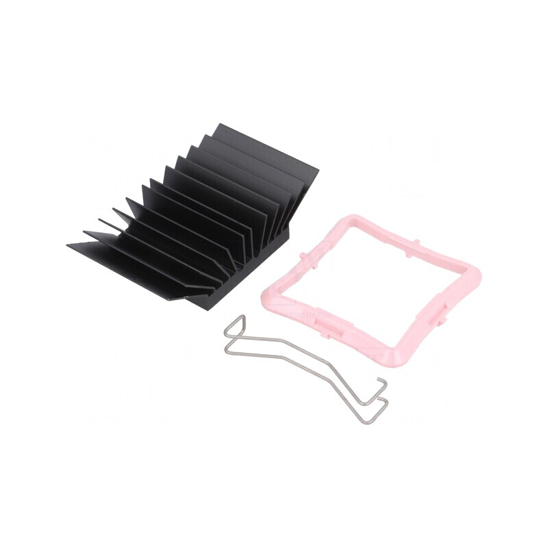 Radiator extrudat cu aripioare BGA negru 30x30mm | Electronic-mag.ro | Componente Electronice