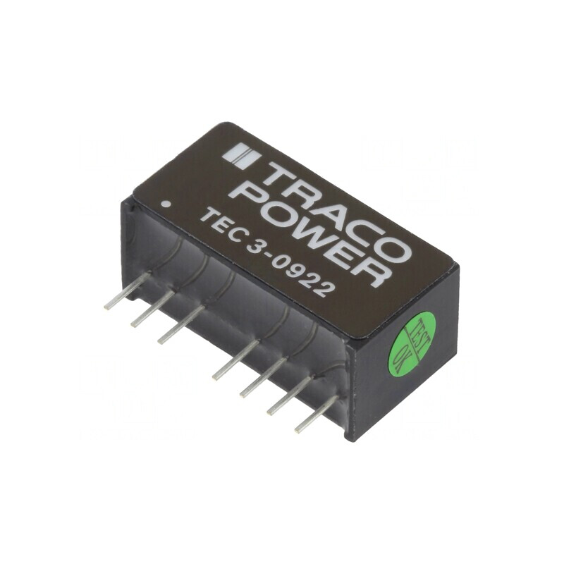 Convertor DC/DC 3W 4,5-13,2V la 12V/-12V TEC 3-0922 | Electronic-mag.ro | Componente Electronice Convertor DC/DC 3W 4,5-13,2V la 12V/-12V TEC 3-0922 | Electronic-mag.ro | Componente Electronice