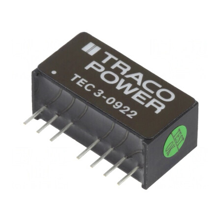 Convertor DC/DC 3W 4,5-13,2V la 12V/-12V TEC 3-0922 | Electronic-mag.ro | Componente Electronice