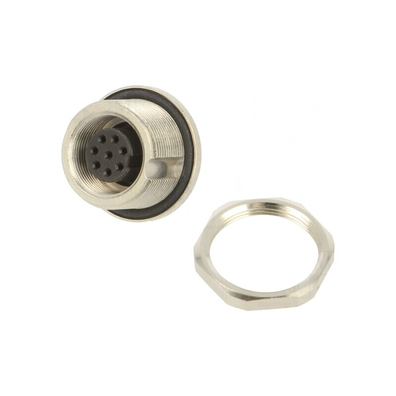 Conector M9 Mamă Aurit IP67 125V 8 PIN Drept | Electronic-mag.ro | Componente Electronice Conector M9 Mamă Aurit IP67 125V 8 PIN Drept | Electronic-mag.ro | Componente Electronice